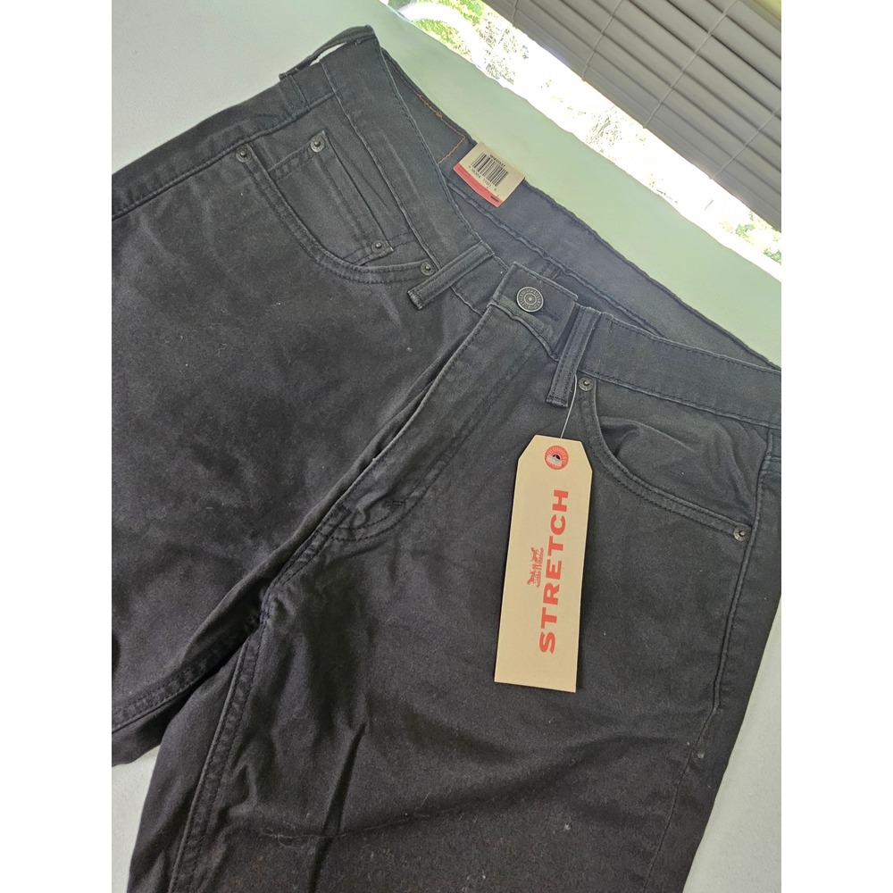 Levi's 511 Slim Fit Pants Mens 31x34 Black Stretch Denim New With Tags 181810037